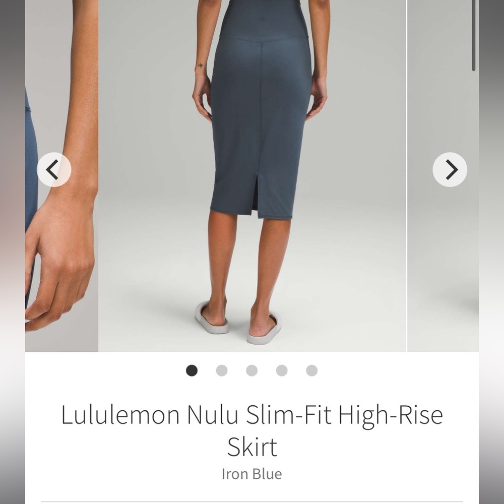 Lululemon Nulu Slim Fit HR Skirt size 6. Iron Blue.